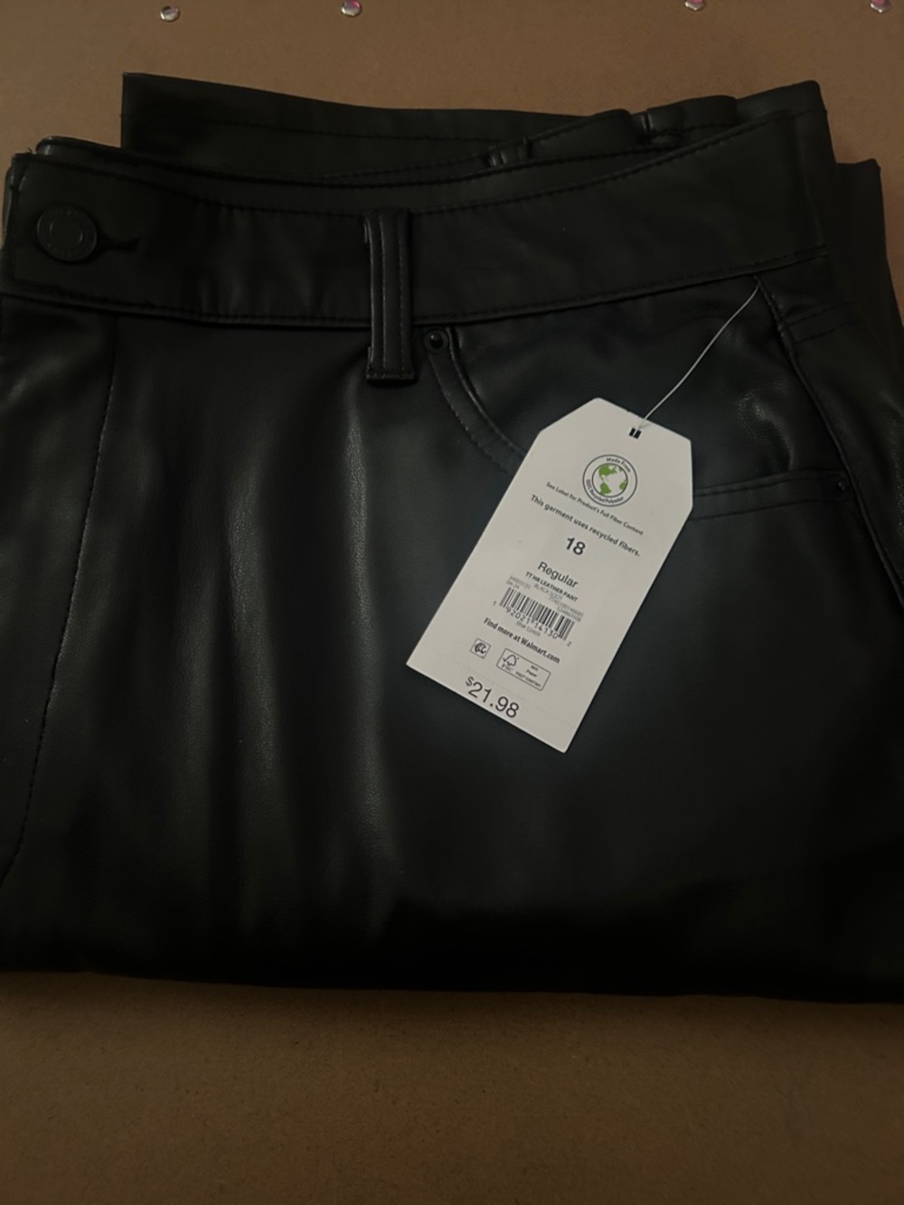 Women’s Black Faux Leather Pants - Brand: